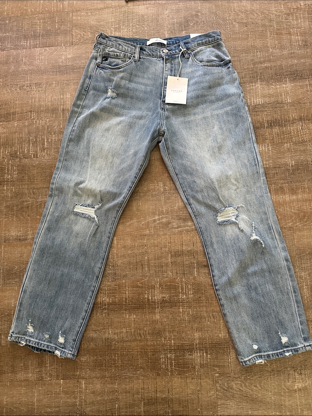 KanCan Light Blue Distressed Relaxed Jeans